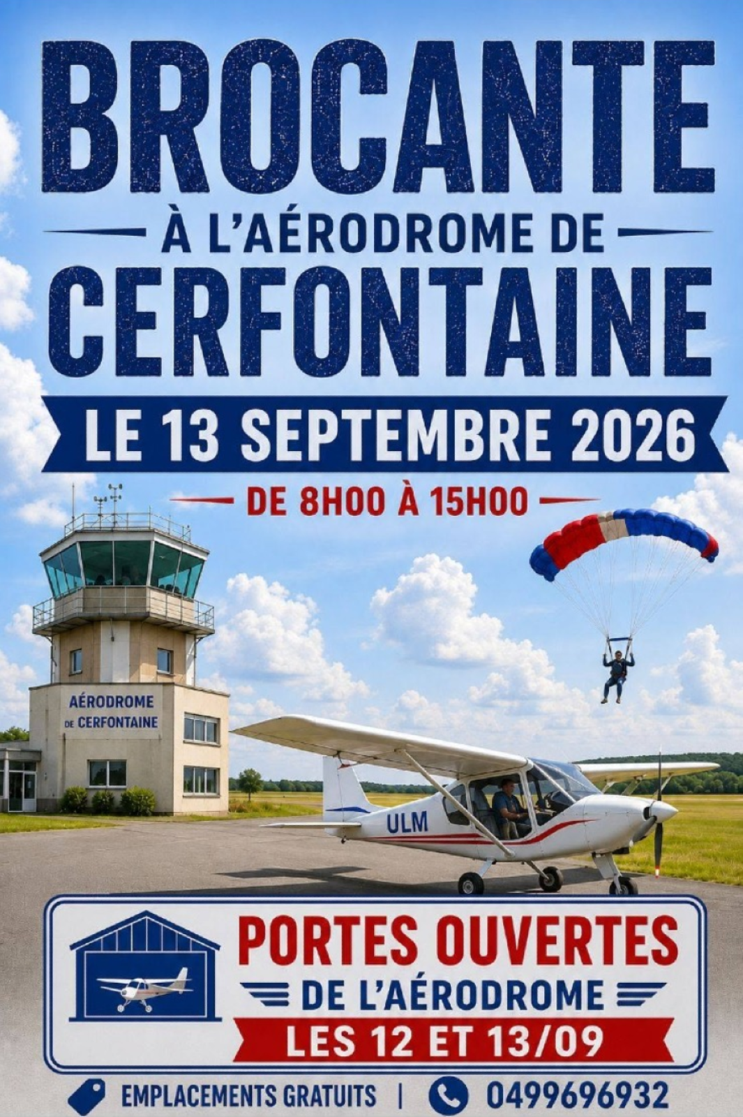Brocante et portes ouvertes à l'aérodrome